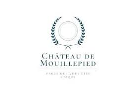 Logo Château de Mouillepied, lauriers, élégance.